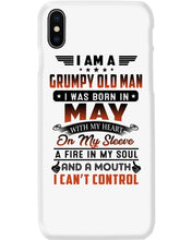 Load image into Gallery viewer, I'm A Grumpy Old Man I Was Born In May With My Heart Phone case
