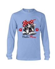 Load image into Gallery viewer, Boston Terrier With White Glasses Love Mom Gift For Dog Lovers Unisex Long Sleeve
