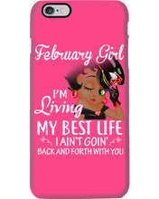 Load image into Gallery viewer, Betty Boop February Girl Living My Best Life Birthday Meaningful Gift Phone case