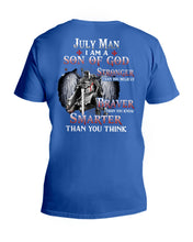 Load image into Gallery viewer, July Man Son Of God Birthday Meaningful Gift For Men Guys V-Neck