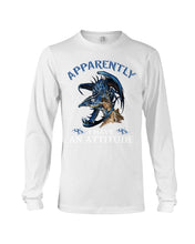 Load image into Gallery viewer, Apparently I Have An Attitude Blue Dragon Unisex Long Sleeve