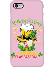 Load image into Gallery viewer, Baseball Drink Beer Day St Patrick's Day Gift For Baseball Lovers Phone case