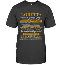 Load image into Gallery viewer, Loretta Custom Name Gift A Warrior's Mentality With A Poet's Soul Guys Tee
