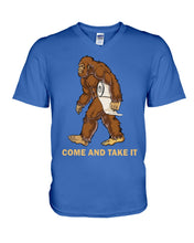 Load image into Gallery viewer, Bigfoot Come And Take It Simple Custom Design Guys V-Neck
