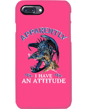 Load image into Gallery viewer, Apparently I Have An Attitude Blue Dragon Phone case