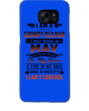 Load image into Gallery viewer, I'm A Grumpy Old Man I Was Born In May With My Heart Phone case