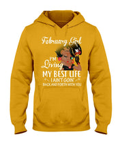 Load image into Gallery viewer, Betty Boop February Girl Living My Best Life Birthday Meaningful Gift Hoodie