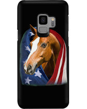 Load image into Gallery viewer, Horse Covered Into USA Flag Meaningful Gift For Men Phone case