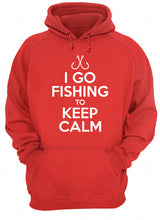 Load image into Gallery viewer, I Go Fishing To Keep Calm Gift For Fishing Lovers Hoodie