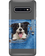 Load image into Gallery viewer, Border Collie In Denim Pocket Gift For Dog Lovers Phone case
