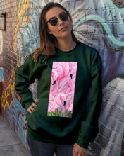 Load image into Gallery viewer, Beautiful Flamingo And Feather Gift For Flamingo Lovers Sweatshirt