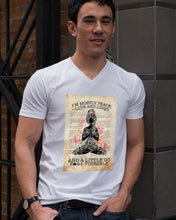 Load image into Gallery viewer, I'm Mostly Peace Love And Light Yoga Gift For Yoga Lovers Guys V-Neck