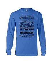 Load image into Gallery viewer, Gift For Husband I'm The Property Of A Freaking Awesome Wife Who Was Born In September Unisex Long Sleeve