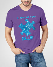 Load image into Gallery viewer, In April We Wear Blue Autism Awareness Special Custom Design Guys V-Neck