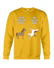 Load image into Gallery viewer, Funny Unicorn Difference Between Your Regular Aunt And My Dutch Aunt Sweatshirt