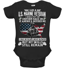 Load image into Gallery viewer, I Am A US Marine Veteran If America Needed Me Gift Baby Onesie