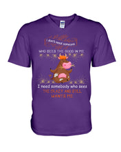 Load image into Gallery viewer, Cow I Need Somebody Who Sees The Crazy And Still Wants Me Guys V-Neck