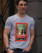 Load image into Gallery viewer, Cavalier Happy Holiday Gift For Dog Lovers Guys V-Neck