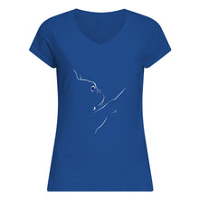 Load image into Gallery viewer, I Love My Frenchie Custom Design Gift For Friends Ladies V-Neck