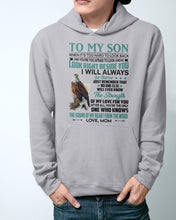 Load image into Gallery viewer, Look Right Beside You Eagle Mom Gift For Son Hoodie