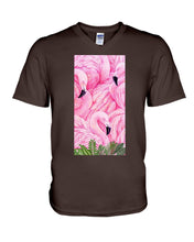 Load image into Gallery viewer, Beautiful Flamingo And Feather Gift For Flamingo Lovers Guys V-Neck