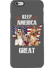 Load image into Gallery viewer, Keep America Great Yorkshire Terrier Gift For Dog Lovers Phone case