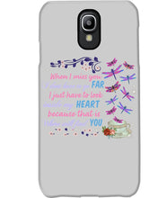 Load image into Gallery viewer, Butterflies When I Miss You I Just Have To Look Inside My Heart Gift For Lover Phone case