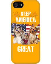 Load image into Gallery viewer, Keep America Great Yorkshire Terrier Gift For Dog Lovers Phone case