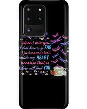 Load image into Gallery viewer, Butterflies When I Miss You I Just Have To Look Inside My Heart Gift For Lover Phone case
