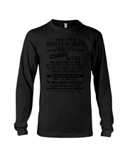 Load image into Gallery viewer, A Spoiled Husband Of April Freaking Awesome Wife Trending For Birthday Gift Unisex Long Sleeve