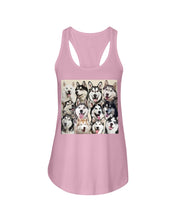 Load image into Gallery viewer, Many Love Husky Siberian On Phone Case Gift For Husky Lovers Ladies Flowy Tank