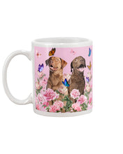 Load image into Gallery viewer, Gift For Dog LoversChesapeake Bay Retriever With Peonies Mug