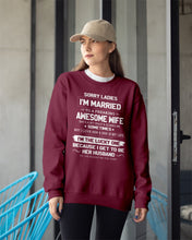 Load image into Gallery viewer, Gift For Husband I'm The Lucky One Because I Get To Be Her Husband Sweatshirt