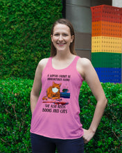 Load image into Gallery viewer, Cute Phone Case Gift For Books And Cats Lovers A Woman Cannot Be Quarantined Alone Ladies Flowy Tank