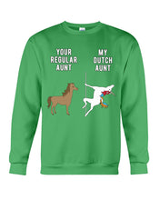 Load image into Gallery viewer, Funny Unicorn Difference Between Your Regular Aunt And My Dutch Aunt Sweatshirt