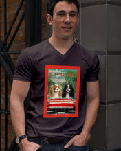 Load image into Gallery viewer, Cavalier Happy Holiday Gift For Dog Lovers Guys V-Neck