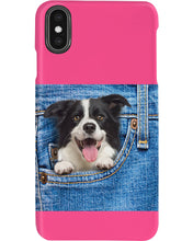 Load image into Gallery viewer, Border Collie In Denim Pocket Gift For Dog Lovers Phone case