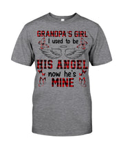 Load image into Gallery viewer, Grandpa's Girl I Used To Be His Angel Gift For Men Guys Tee