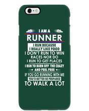 Load image into Gallery viewer, I Am A Runner I Run Because I Really Like Food Custom Design Phone case