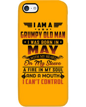 Load image into Gallery viewer, I'm A Grumpy Old Man I Was Born In May With My Heart Phone case