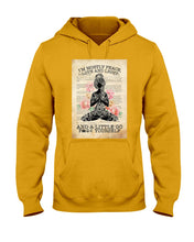 Load image into Gallery viewer, I'm Mostly Peace Love And Light Yoga Gift For Yoga Lovers Hoodie