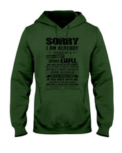 Load image into Gallery viewer, I'm Already Taken By September Sexy And Crazy Girl For Birthday Gift Hoodie