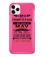 Load image into Gallery viewer, I'm A Grumpy Old Man I Was Born In May With My Heart Phone case