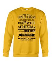 Load image into Gallery viewer, Gift For Husband I'm The Property Of A Freaking Awesome Wife Who Was Born In September Sweatshirt