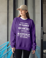 Load image into Gallery viewer, Gift For Husband I'm The Lucky One Because I Get To Be Her Husband Sweatshirt