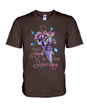 Load image into Gallery viewer, Butterflies Find Joy In The Journey Gift For Daughter Guys V-Neck