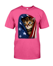 Load image into Gallery viewer, Lovely Tote Bag Cat In American Flag Gift For Cat Lovers Guys Tee