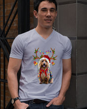 Load image into Gallery viewer, Australian Terrier Gorgeous Reindeer Christmas Gift For Dog Lovers Guys V-Neck