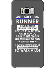 Load image into Gallery viewer, I Am A Runner I Run Because I Really Like Food Custom Design Phone case