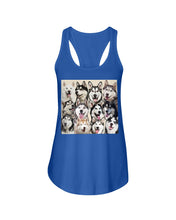 Load image into Gallery viewer, Many Love Husky Siberian On Phone Case Gift For Husky Lovers Ladies Flowy Tank